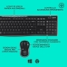 Angol nyelvű Billentyűzet és Vezeték nélküli Egér Logitech 920-004512 Fekete Qwerty olasz