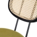 Sedia da Sala da Pranzo Nero Verde Naturale Rattan 48 x 54 x 80 cm