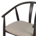 Dining Chair Black Beige 56,5 x 57 x 76 cm