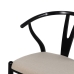 Dining Chair Black Beige 53 x 55 x 80 cm