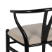 Dining Chair Black Beige 53 x 55 x 80 cm