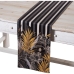 Chemin de Table Alexandra House Living Noir Ocre Textile 180 x 30 cm Volets Velours