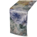 Caminho de Mesa Alexandra House Living Azul Têxtil 180 x 30 cm Veludo Floral Bordado