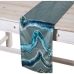 Table Runner Alexandra House Living Blue Grey Textile 180 x 30 cm Velvet Embroidery