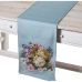 Table Runner Alexandra House Living Blue Textile 180 x 30 cm Flowers Velvet