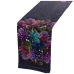 Bordløber Alexandra House Living Sort Tekstil 180 x 30 cm Fløjl Floral