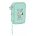 Dobbelt pennal Snoopy Groovy Akvamarin 12.5 x 19.5 x 4 cm 28 Deler