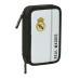 Plumier Doble Real Madrid C.F. Blanco Gris 12.5 x 19.5 x 4 cm