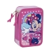 Estojo Triplo Minnie Mouse Cor de Rosa 12,5 x 6,5 x 19,5 cm