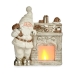 Figura Decorativa Papá Noel Luz LED 16 x 44 x 35 cm Blanco Poliresina