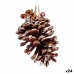 Kerstversiering Dennenappel Bruin Rood 7 x 11,5 x 7 cm (24 Stuks)