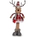 Figurine Décorative Cerf Blanc Marron Rouge Gris 16 x 57 x 22 cm (4 Unités)