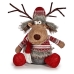 Deko-Figur Hirsch Weiß Braun Rot Grau 17 x 30 x 27 cm (4 Stück)