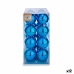 Set kerstballen Blauw Plastic 8 x 9 x 8 cm (12 Stuks)