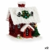 Figura Decorativa Casa Espumillón Blanco Rojo Polipropileno PET 19 x 24,5 x 19 cm (12 Unidades)