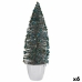 Statua Decorativa Albero di Natale Azzurro Dorato Plastica 10 x 33 x 10 cm (6 Unità)