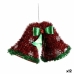 Adorno Navideño Colgante Campanas Espumillón Rojo Verde 21 x 14 x 10 cm (12 Unidades)