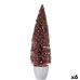 Figura Decorativa Árbol de Navidad Rosa Plástico 10 x 38 x 10 cm (6 Unidades)