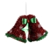 Adorno Navideño Colgante Campanas Espumillón Rojo Verde 21 x 14 x 10 cm (12 Unidades)