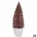 Decoratieve figuren Kerstboom Roze Gouden Plastic 9 x 28 x 9 cm (6 Stuks)