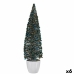 Decoratieve figuren Kerstboom Blauw Gouden Plastic 10 x 38 x 10 cm (6 Stuks)