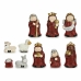 Set Kerstfiguurtje Rood Gouden Keramisch (4 Stuks)