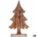 Decoratieve figuren Kerstboom Zilverkleurig Hout 5 x 39 x 21 cm (6 Stuks)