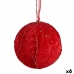 Set kerstballen Polyester Rood 8 x 8 x 8 cm (6 Stuks)