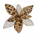 Flor Decorativa Leopardo Castanho 35 x 35 x 35 cm (6 Unidades)