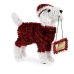 Deko-Figur Hund Lametta Weiß Rot Polypropylen PET 9 x 23 x 29,5 cm (12 Stück)