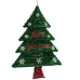 Adorno Natalício Colar Árvore de Natal Enfeite Cintilante Leve LED Vermelho Verde Polipropileno PET 44 x 58,8 x 7 cm (12 Unidade