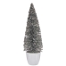 Decoratieve figuren Kerstboom Wit Zilverkleurig Plastic 10 x 33 x 10 cm (6 Stuks)