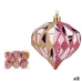 Set kerstballen Diamant Roze Gouden Plastic 8 x 9 x 8 cm (12 Stuks)