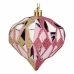 Set kerstballen Diamant Roze Gouden Plastic 8 x 9 x 8 cm (12 Stuks)