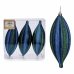 Kerst Decoratie Set Uitgerekt Blauw Groen PVC 8,5 x 3,5 x 19 cm (12 Stuks)