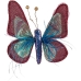 Figura Decorativa Borboleta Azul Cor de Rosa 14 x 3 x 18 cm (8 Unidades)