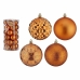 Set kerstballen 8 cm Oranje PVC (4 Stuks)