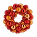 Couronne de Noël Balles Rouge Orange PVC 35 x 10 x 35 cm (4 Unités)