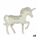 Decorative Figure Unicorn White Plastic 9,5 x 31 x 40 cm (6 Units)