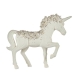 Figură Decorativă Unicorn Alb Plastic 9,5 x 31 x 40 cm (6 Unități)