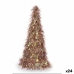 Figura Decorativa Árbol de Navidad Espumillón Cobre Fucsia Polipropileno PET 24 x 46 x 24 cm (24 Unidades)