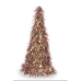 Deko-Figur Weihnachtsbaum Lametta Kupfer Pink Polypropylen PET 24 x 46 x 24 cm (24 Stück)