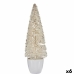 Decoratieve figuren Kerstboom Wit Plastic 10 x 33 x 10 cm (6 Stuks)