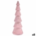 Kerstboom Fluweel Roze Hout 12 x 34,5 x 12 cm (8 Stuks)