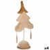 Kerstboom Polyester Beige Gouden Hout 12 x 43 x 22 cm (4 Stuks)