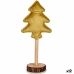 Árbol de Navidad Poliéster Dorado Madera 9,5 x 32 x 13 cm (12 Unidades)