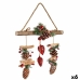 Décorations de Noël Marron Rouge Bois Plastique 30 x 9 x 40 cm (6 Unités)