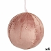 Set of Christmas balls Polyester Pink 12 x 12 x 12 cm (4 Units)