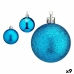 Set kerstballen 6 cm Blauw Plastic (9 Stuks)