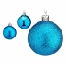 Weihnachtskugeln-Set 6 cm Blau Kunststoff (9 Stück)